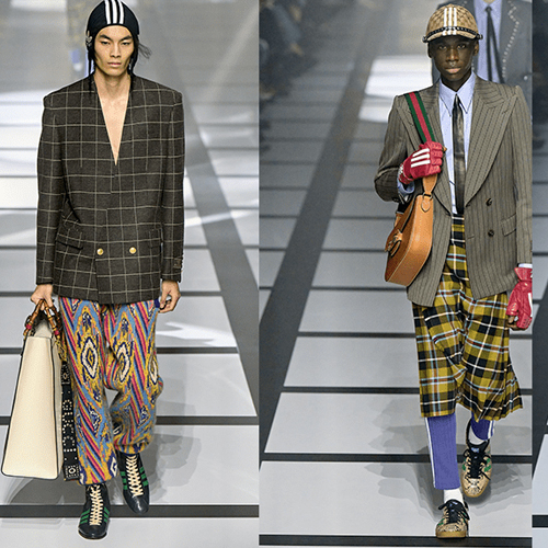 Gucci 2022秋冬系列，古驰的时尚，强势西服，撞色穿搭